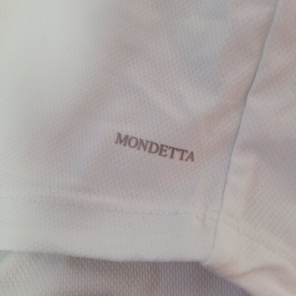 Mondetta Women's Active 1/4-Zip Short Sleeve Mesh Polo Shirt White Size Large - Picture 7 of 9